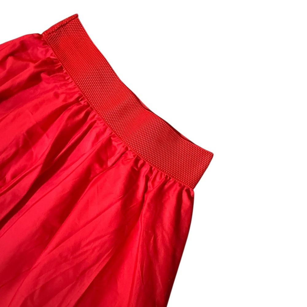 VERGE Red Maxi Skirt High Waist Long Flowy Skirt Sz Large - Picture 3 of 4